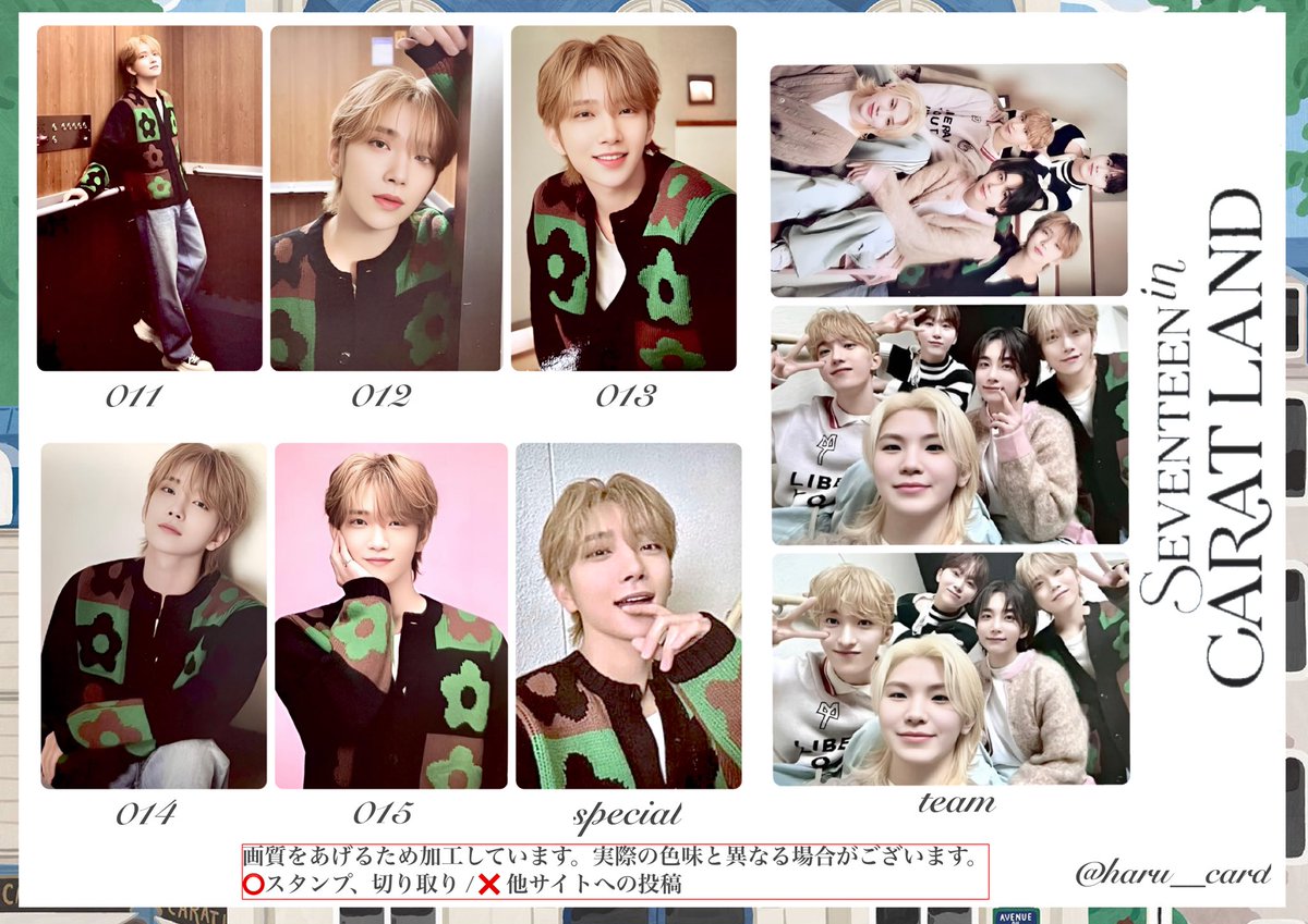 SEVENTEEN CARAT LAND ケレン 세븐틴 캐랜 캐럿랜드 트레카 포카