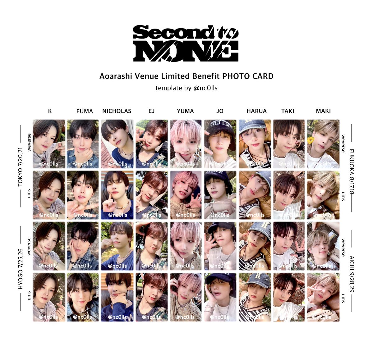 &TEAM Second to NONE 会場限定 青嵐 Aoarashi photocard template