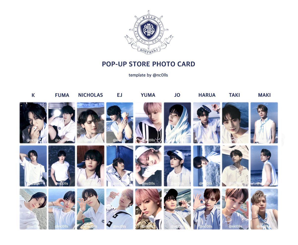 &team アユクデ NICHOLAS トレカ 青嵐 &TEAM 青嵐 popup ポップアップ