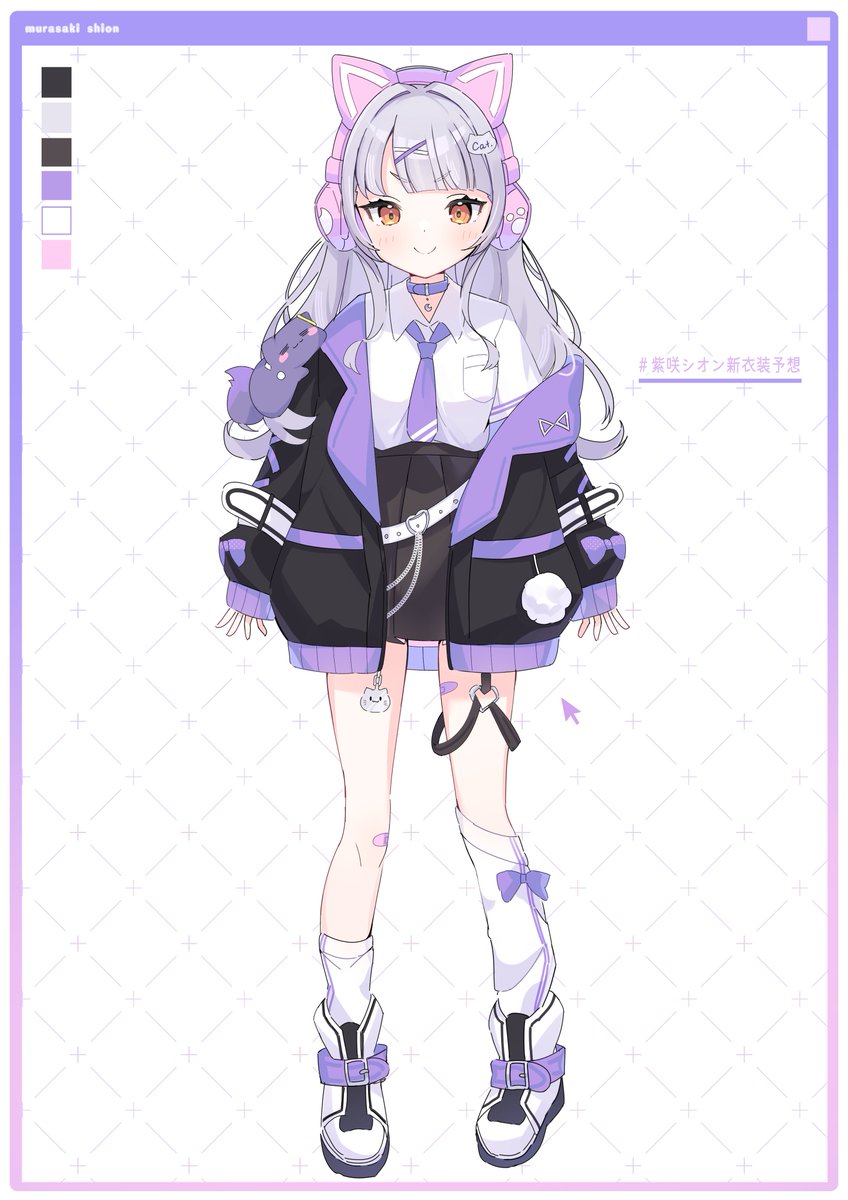 猫耳ゲーミングシオンちゃん💜 #紫咲シオン新衣装予想 #シオンの書物