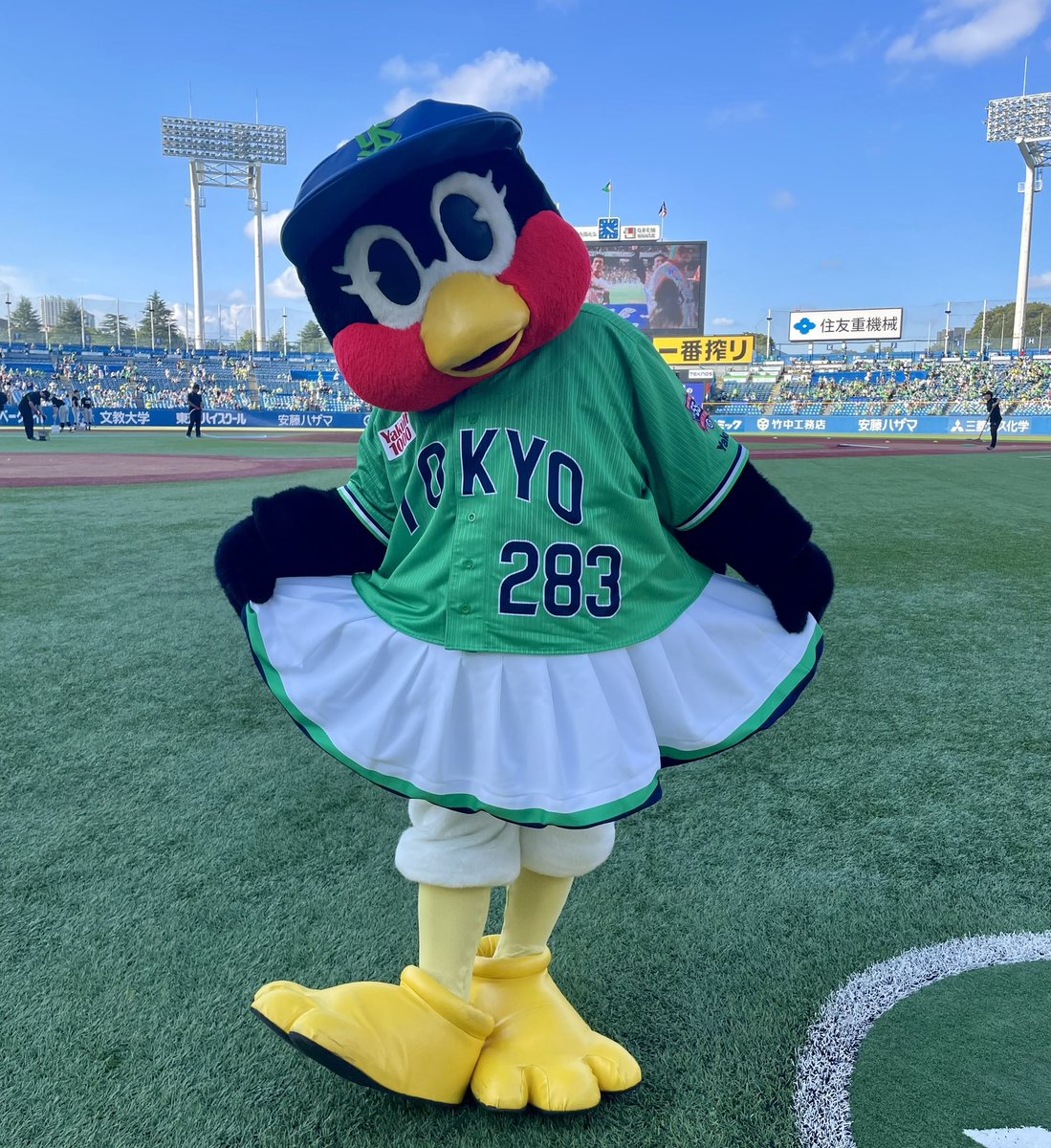 🟩#TOKYO燕プロジェクト🟩 TOKYO燕パワーユニホーム姿のつばみちゃんを