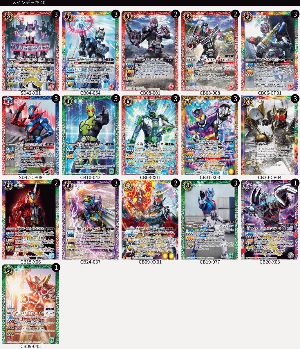 仮面ライダーカップ 2024』DAY1 9/21(土)の優勝者デッキを公開！ 優勝