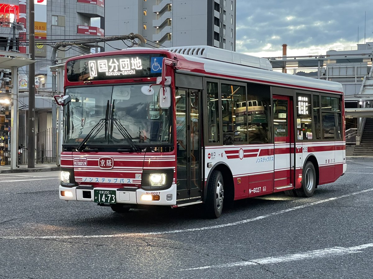 京阪バス大津に 新車 いすゞエルガミオN6027が導入されました。大津初