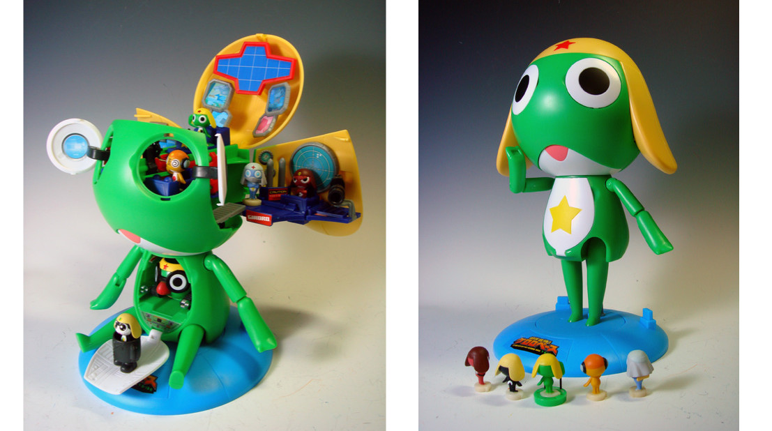 仰天合体！ケロロベース。食玩の組み立てキットで小隊それぞれの小さな