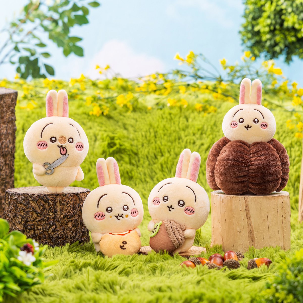 匿名配送】ちいかわ 森のキノコぷちミニマスコット（うさぎ） ちいかわ