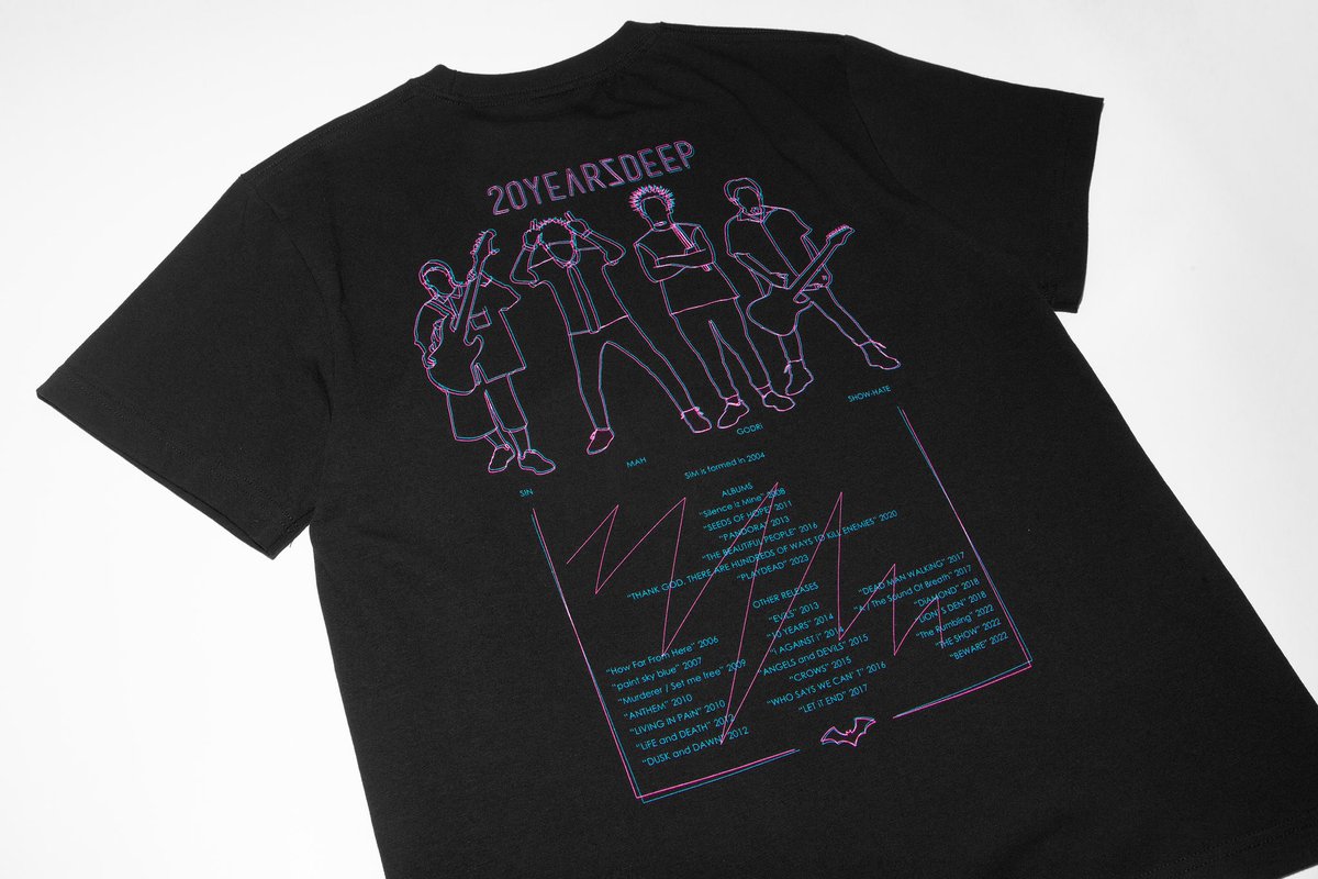 NEW MERCH②】 『20周年ネオン Tシャツ』 Color : BLUE×PINK / GREEN