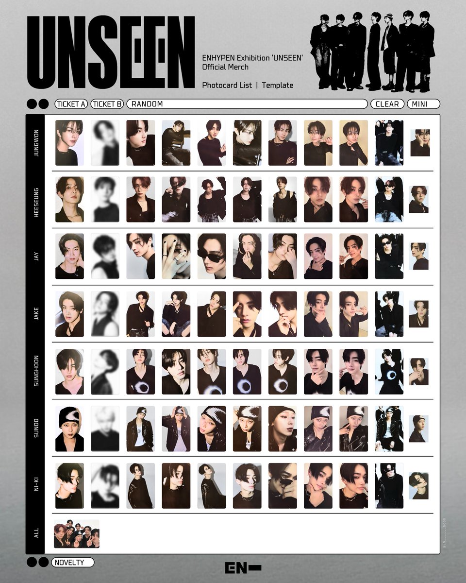 🍥⸝꙳ ⁡ ENHYPEN Exhibition 'UNSEEN' ⁡ Official Merch OT7 10/14