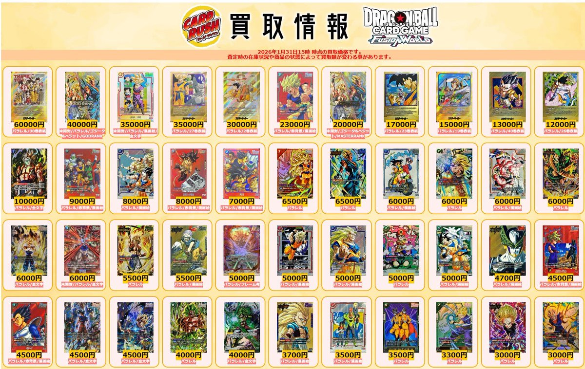 ドラゴンボールフュージョンワールド 🐉買取情報🐉 エナジーマーカー