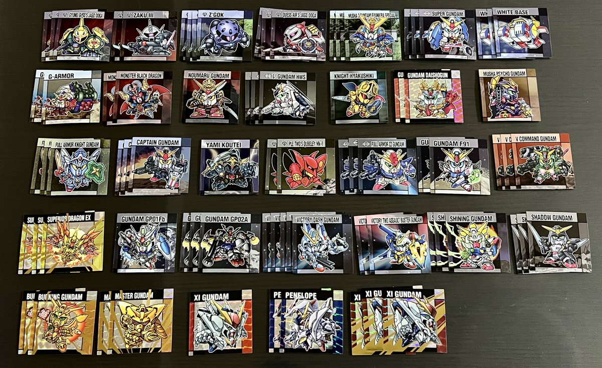 元祖SDガンダムスナックⅡ 1カートン8箱80袋開封、コンプ達成✨途中