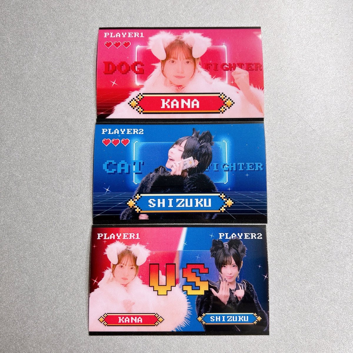 最後に、アクスタ2種類と、購入特典のクリアカード！MVから飛び出し