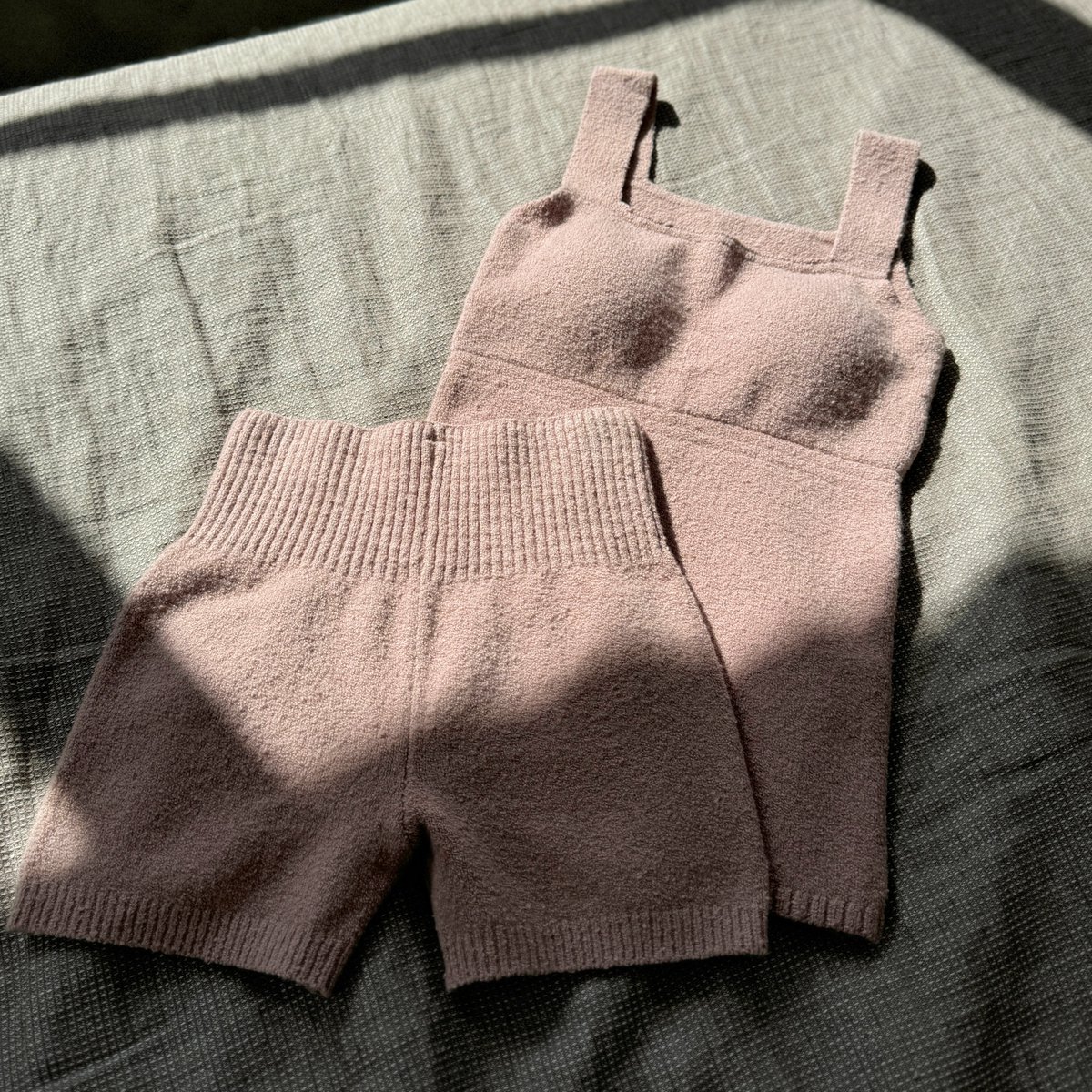 無印良品　もこもこニットブラタンクトップ、もこもこニットオーバーパンツ　Mセット