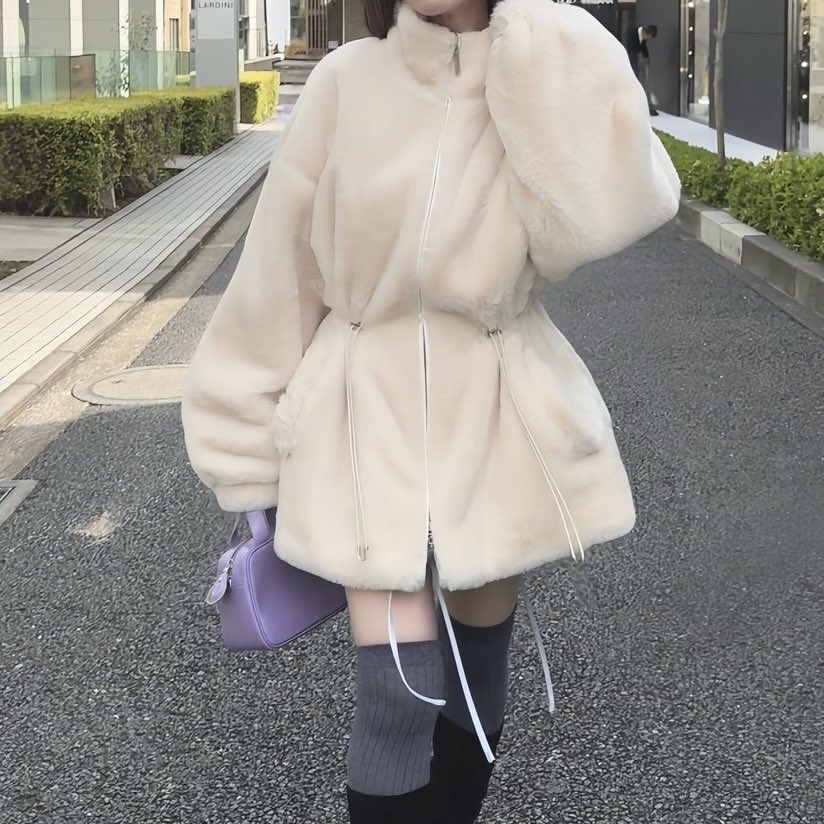 PELLICULE(ペリキュール)の【front gather furcoat】ふわっふわで