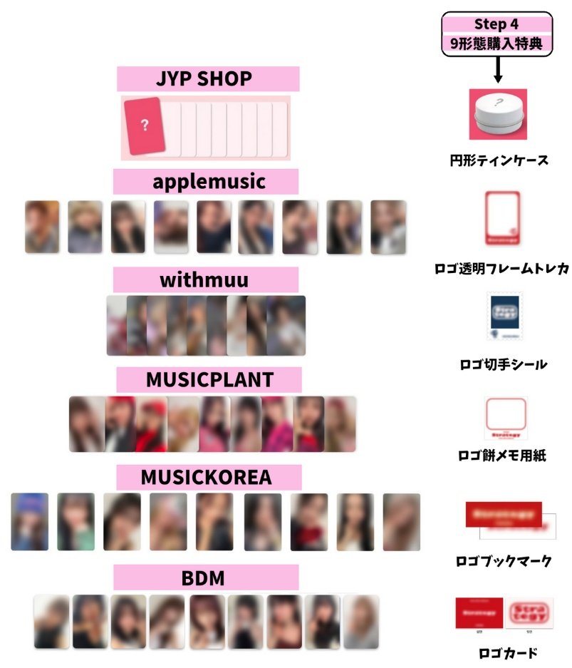 🤍🤍🤍 #TWICE [STRATEGY] 🤍🤍🤍 ＼🩷店舗特典トレカ 公開🩷／ トレカ