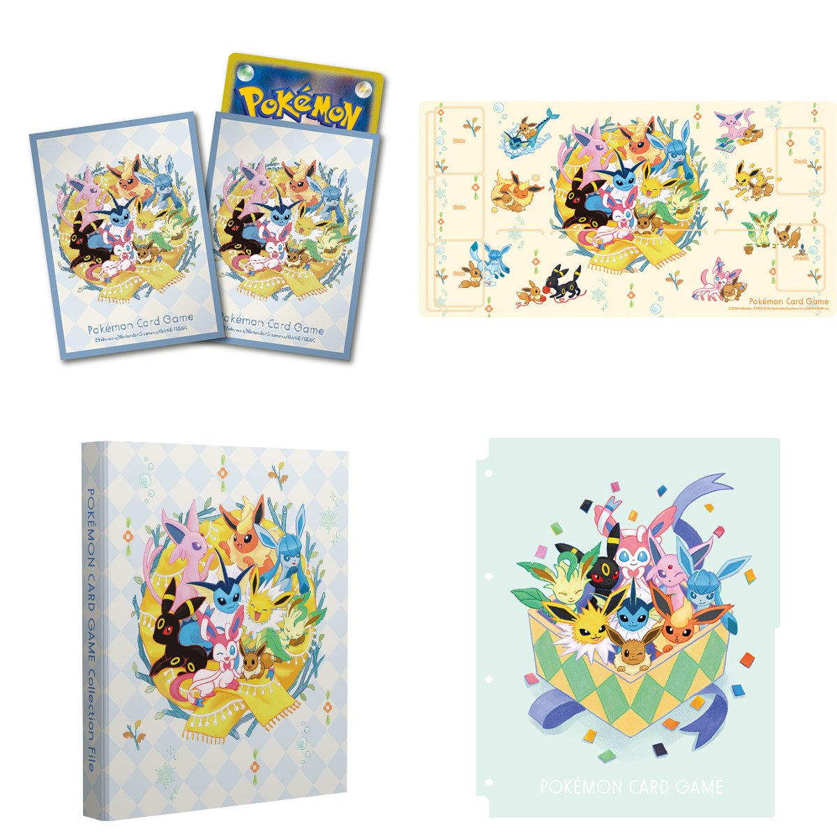 12月6日(金)発売のイーブイ関連のデッキシールドやプレイマットですが