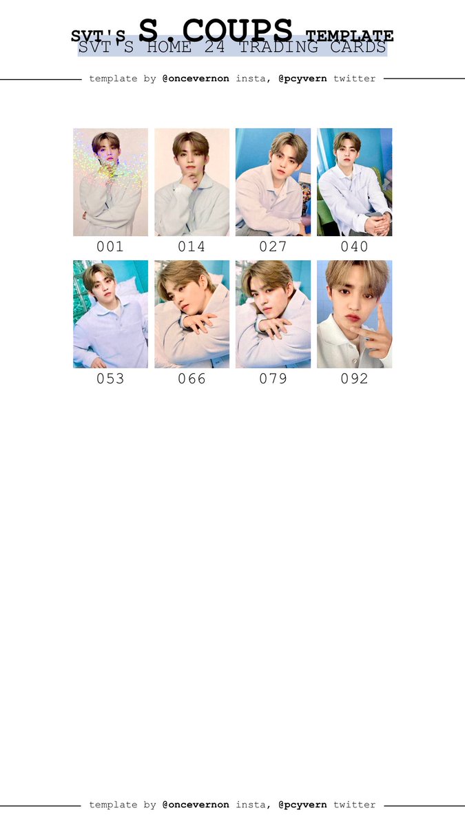 seventeen's home 2024 individual member trading cards numbered