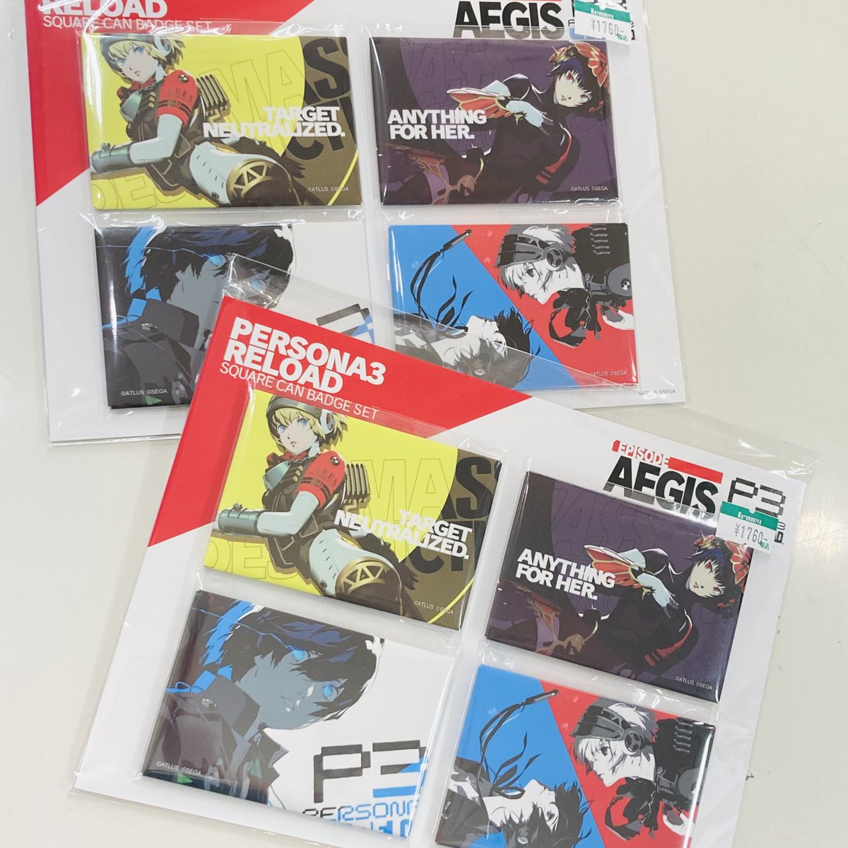 コトブキヤ日本橋2F】新商品： 「P3R 缶バッジセット」（税込￥1,760