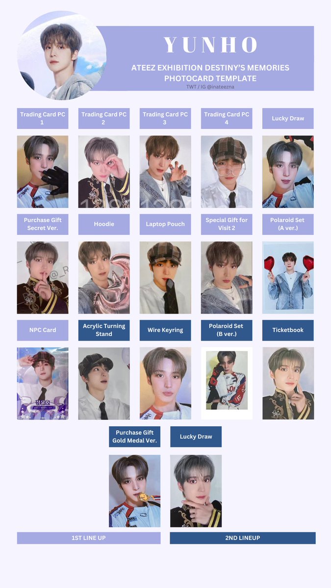 Ateez Exhibition Destiny's Memories Photocard / PC Template Gdrive