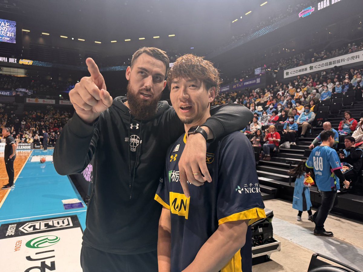 最初、ツンデレなチェイスも仲良しの比江島選手を横にこの笑顔