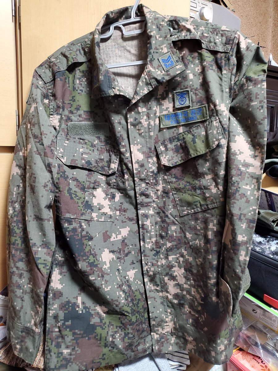 韓国空軍(ROKAF)の花崗岩迷彩服が届きました！ 空軍は階級章やその他