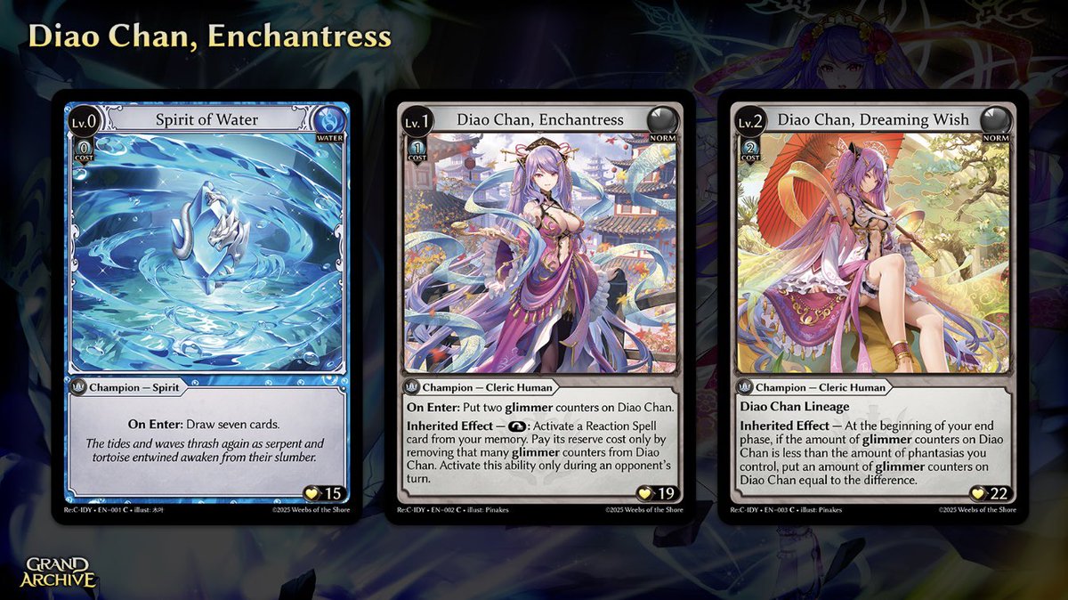 Take a look at new cards that are a part of the Diao Chan Re