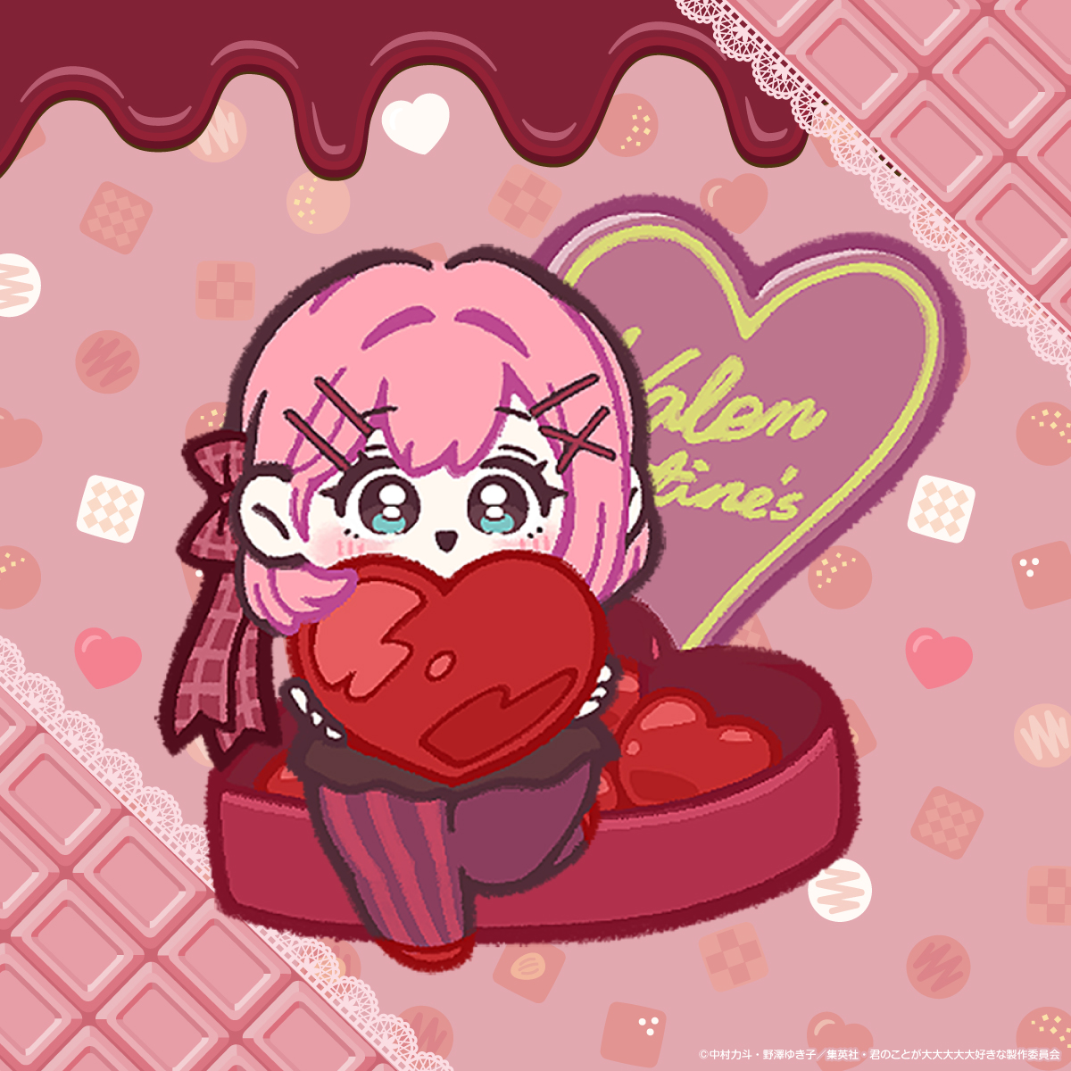 アニメ100カノ ❤バレンタインイラスト公開❤ ＼ バレンタインまであと