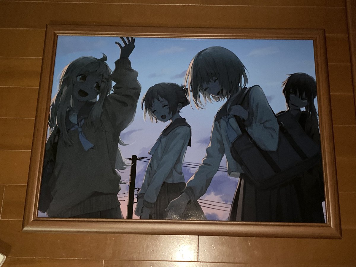 きらら展の複製原画が届きました。 #またぞろ。 #紡ぐ乙女と大正の月