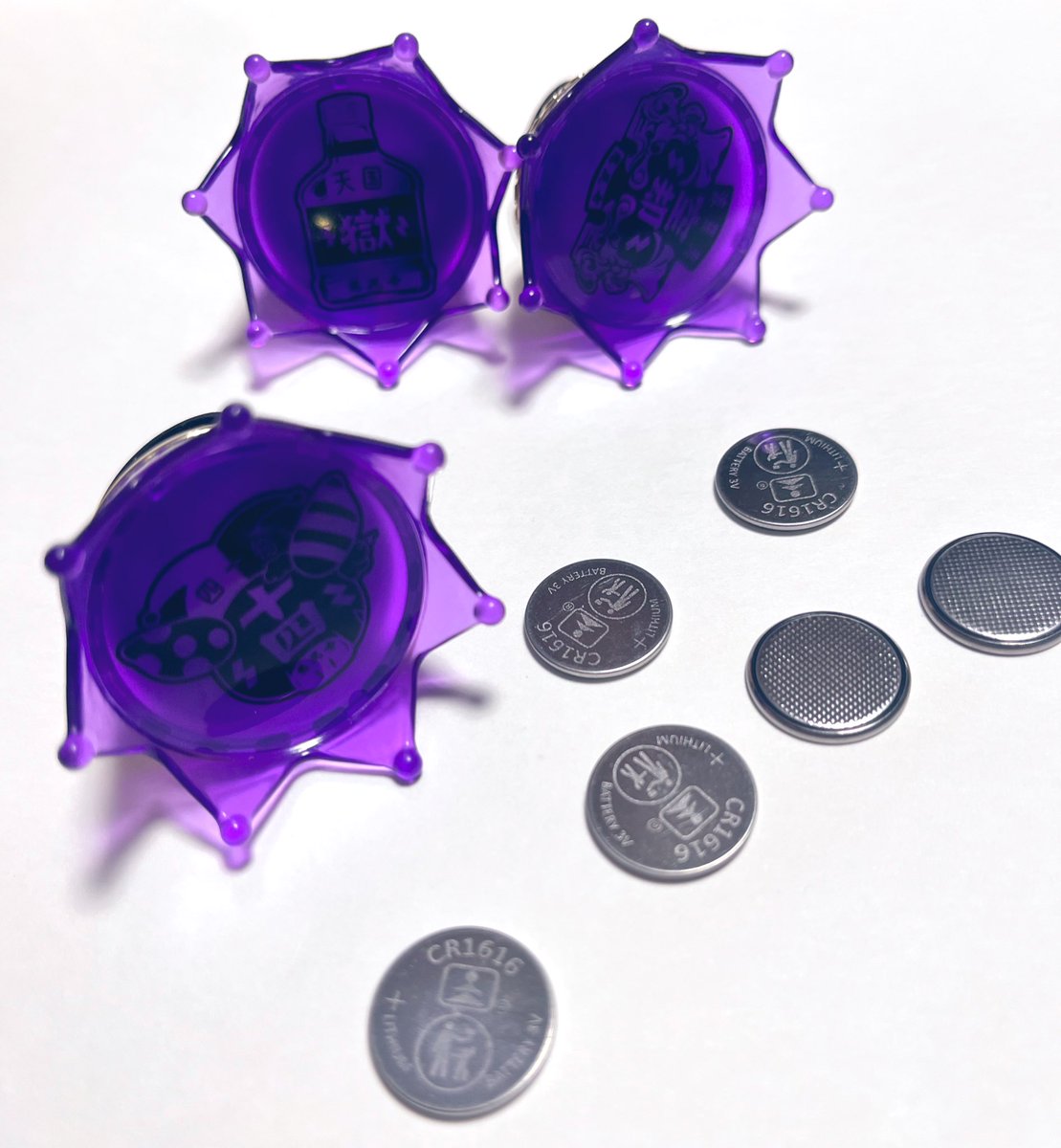 ヒプマイのトゲトゲリンライの電池は【CR1616】(×2)です。 ヒプマイ