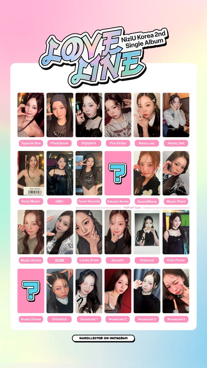 NiziU ニジュー LOVE LINE OT9 PART #1🧵Photocard Wishlist/Template