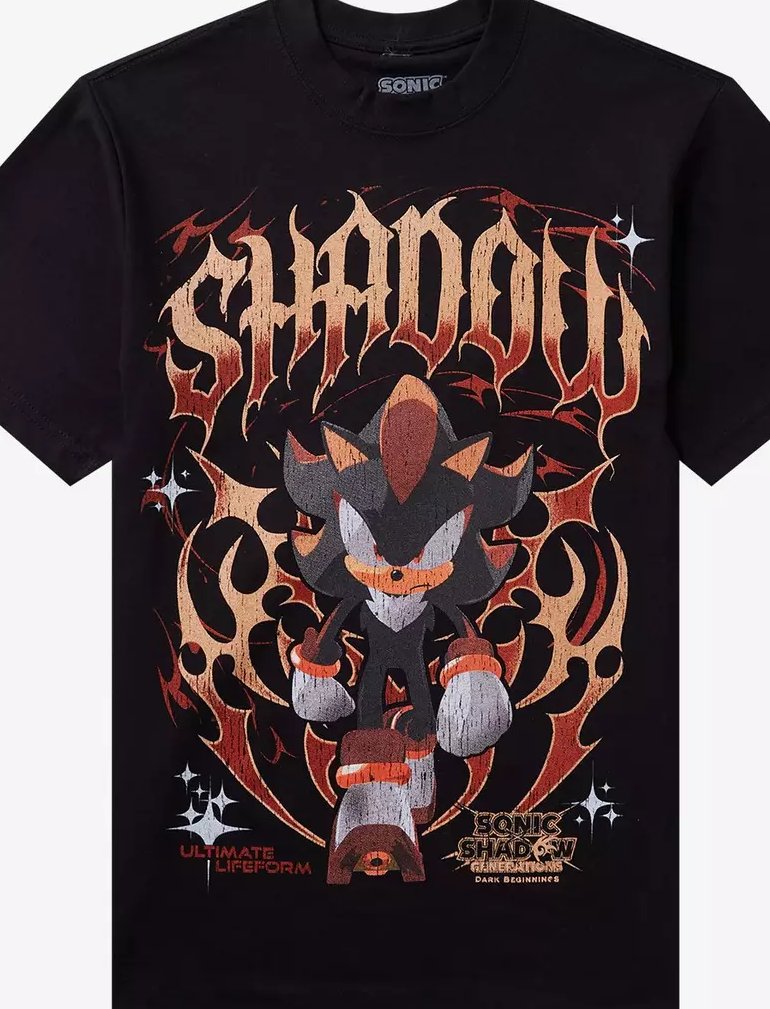 Shadow the Hedgehog shirts at Hot Topic: Sonic X Shadow