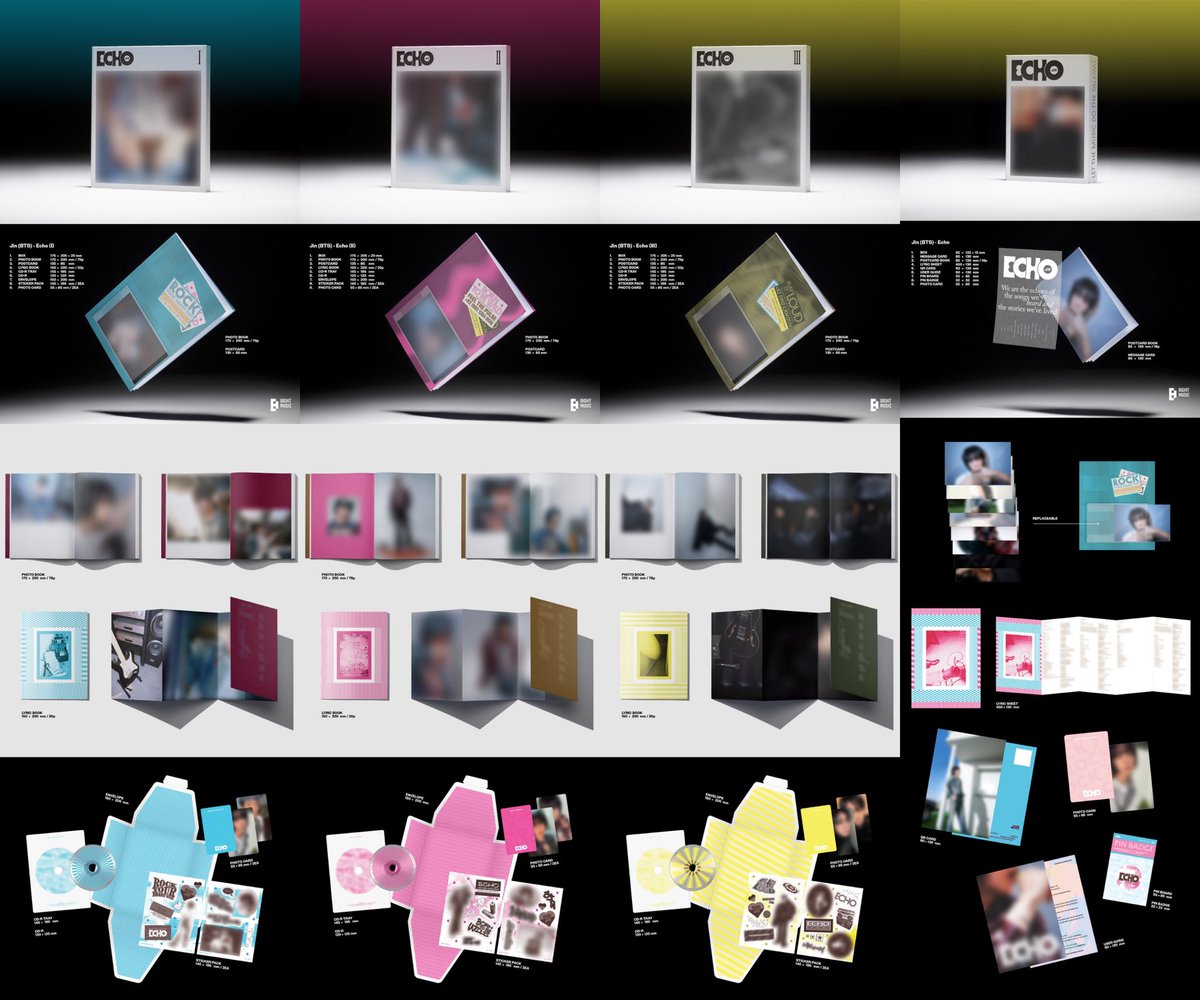 BTS JIN 'Echo'🐹💜 Weverse特典の ビジュ出ました📣 💿4形態