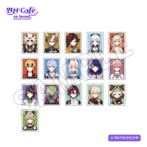 fantasy villageで「原神カフェ in ソウル」グッズ 証明写真SETが販売