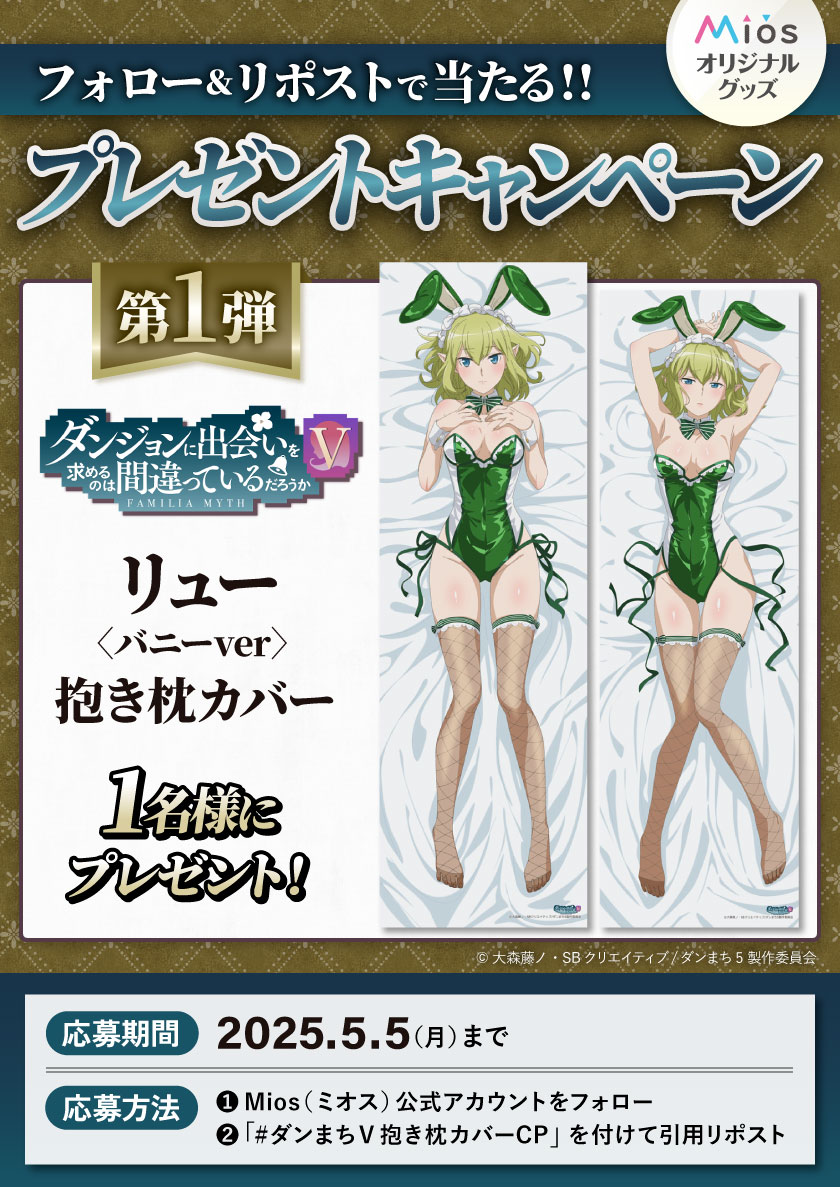 リューさん😍 #ダンまち抱き枕カバーCP