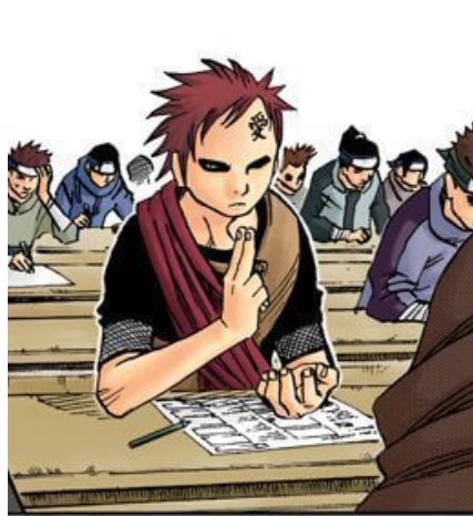 ナルトの中忍試験編の筆記テスト】 サスケ・ネジ・我愛羅 「全然問題