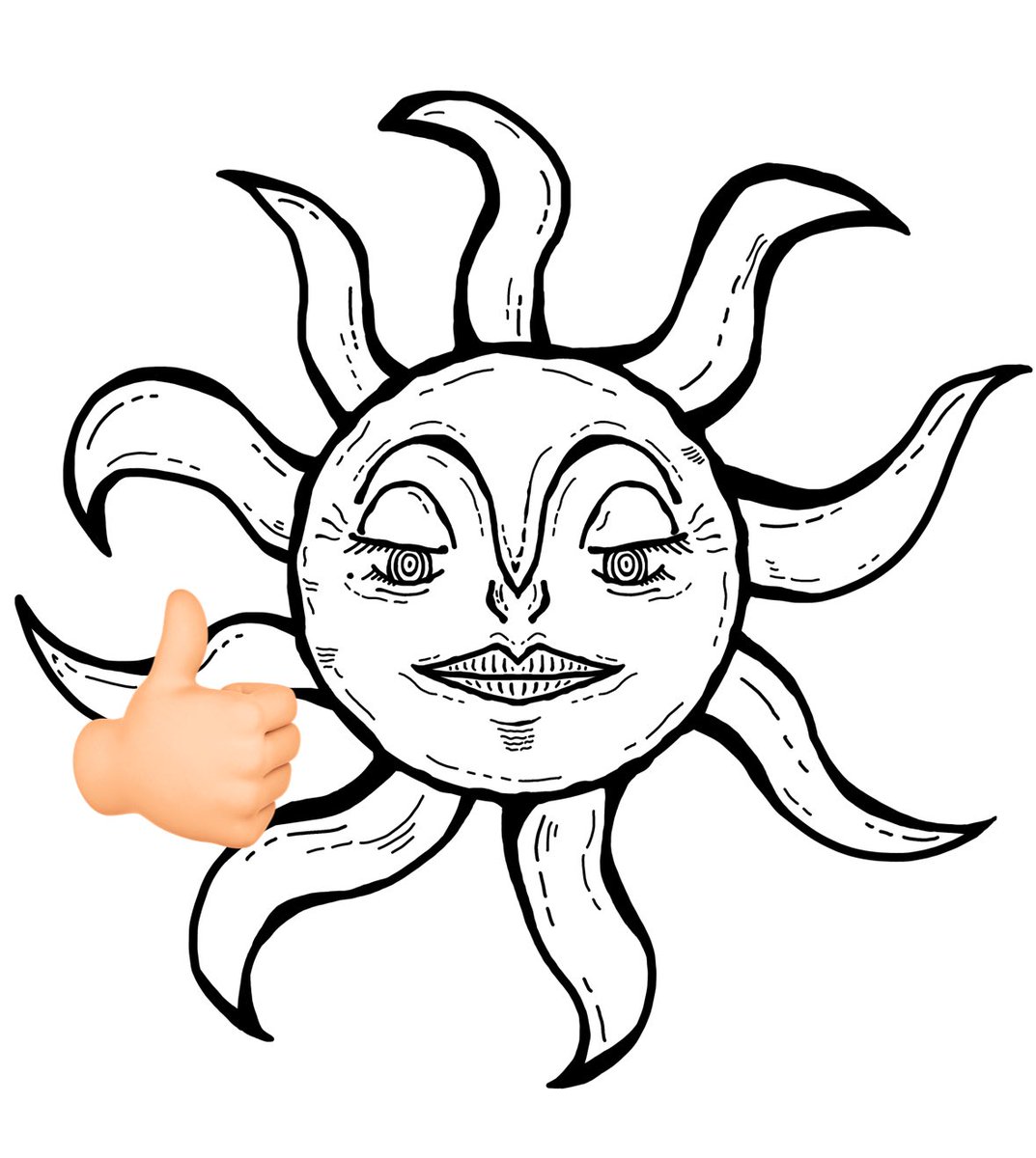 パスステッカーのイラスト書きました🌞