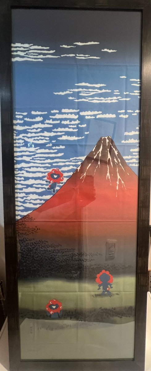 万博みやげ其の2 北斎、富嶽三十六景ミャクミャク手ぬぐい