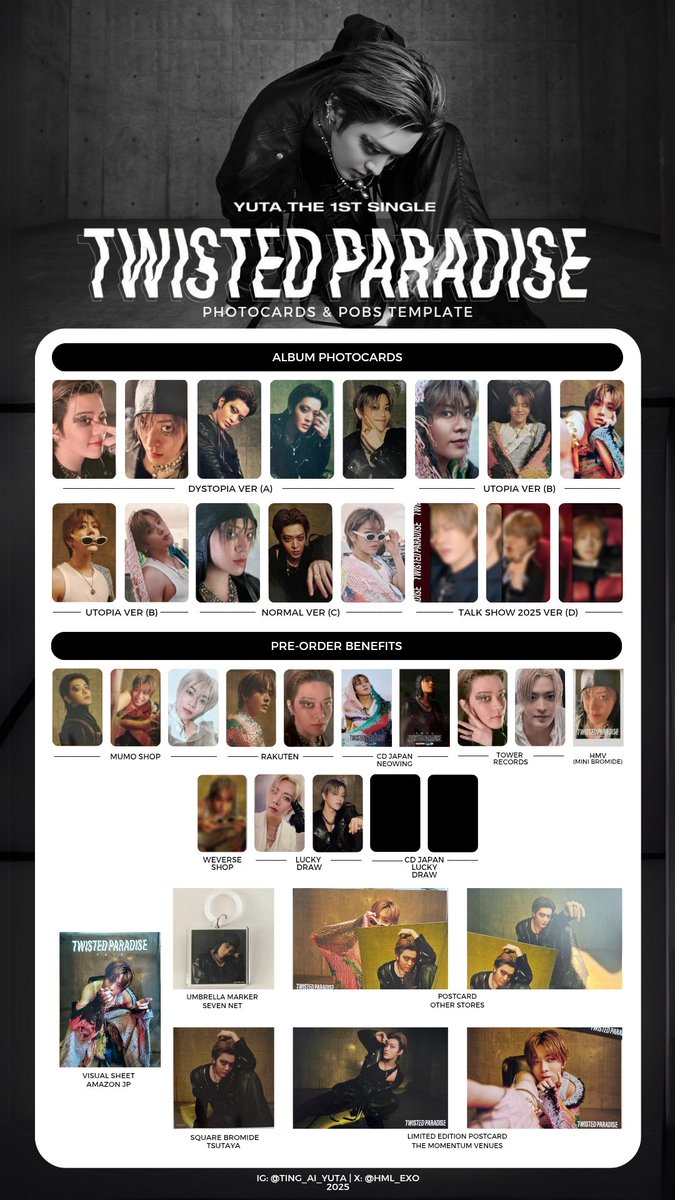 YUTA NAKAMOTO | 中本悠太(NCT 127) THE 1ST SINGLE TWISTED PARADISE