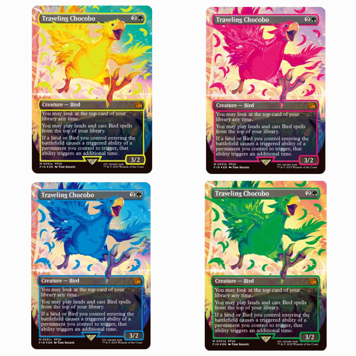 MTG FFコラボ チョコボまとめ 《旅するチョコボ》には色違いがある