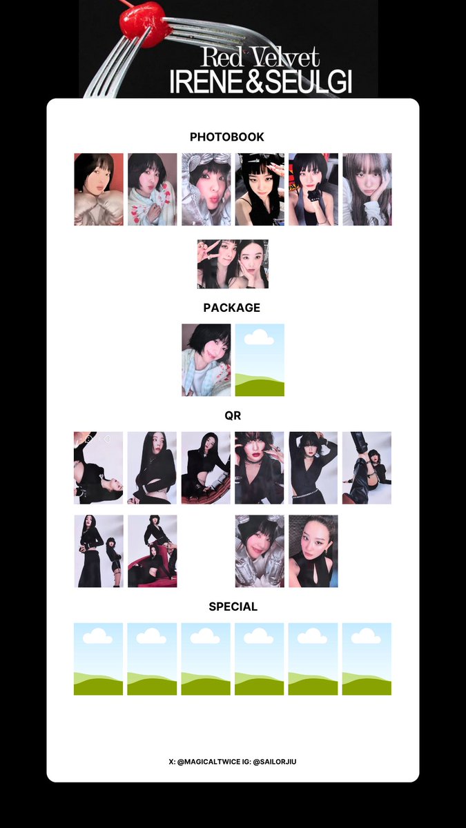 Red Velvet - IRENE & SEULGI The 2nd Mini Album TILT 🖤 PHOTOCARD