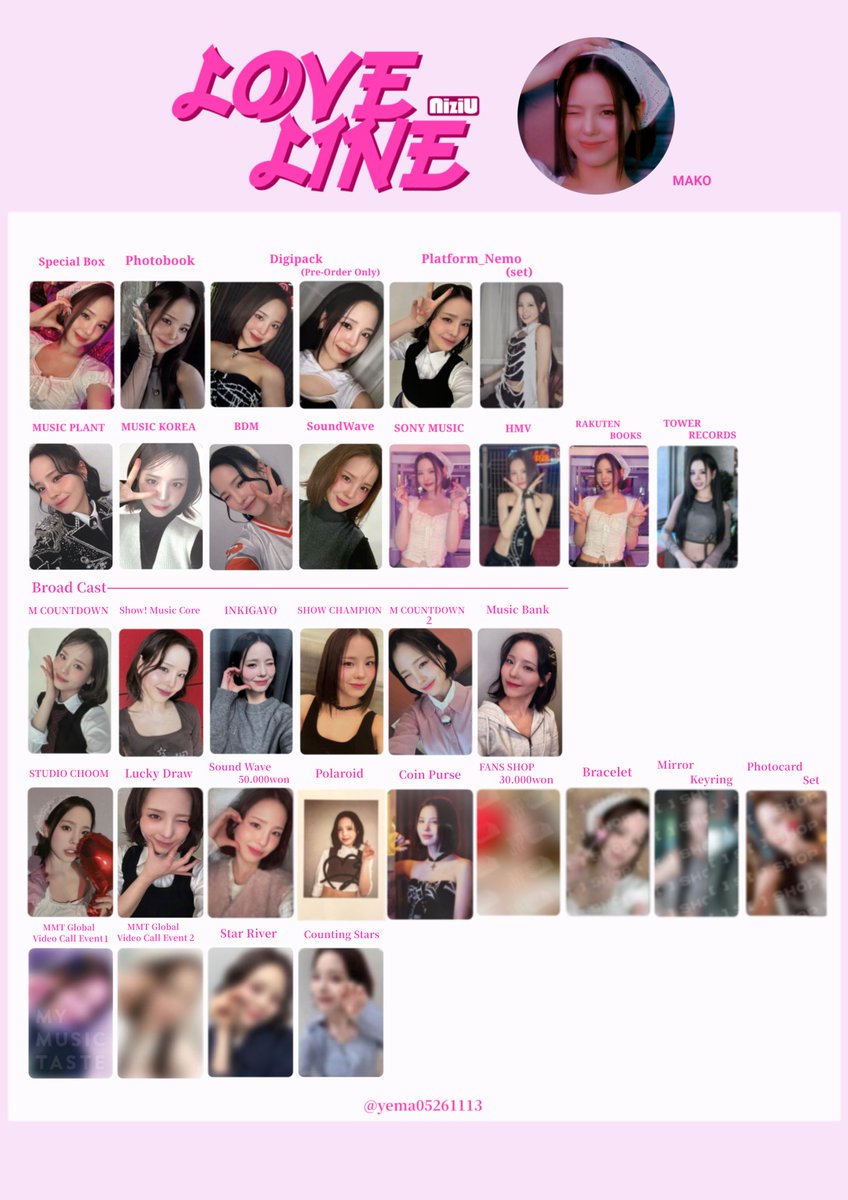 ✦𝐍𝐢𝐳𝐢𝐔 𝑳𝑶𝑽𝑬 𝑳𝑰𝑵𝑬 🩷 アルバム 封入 特典 グッズ トレカ