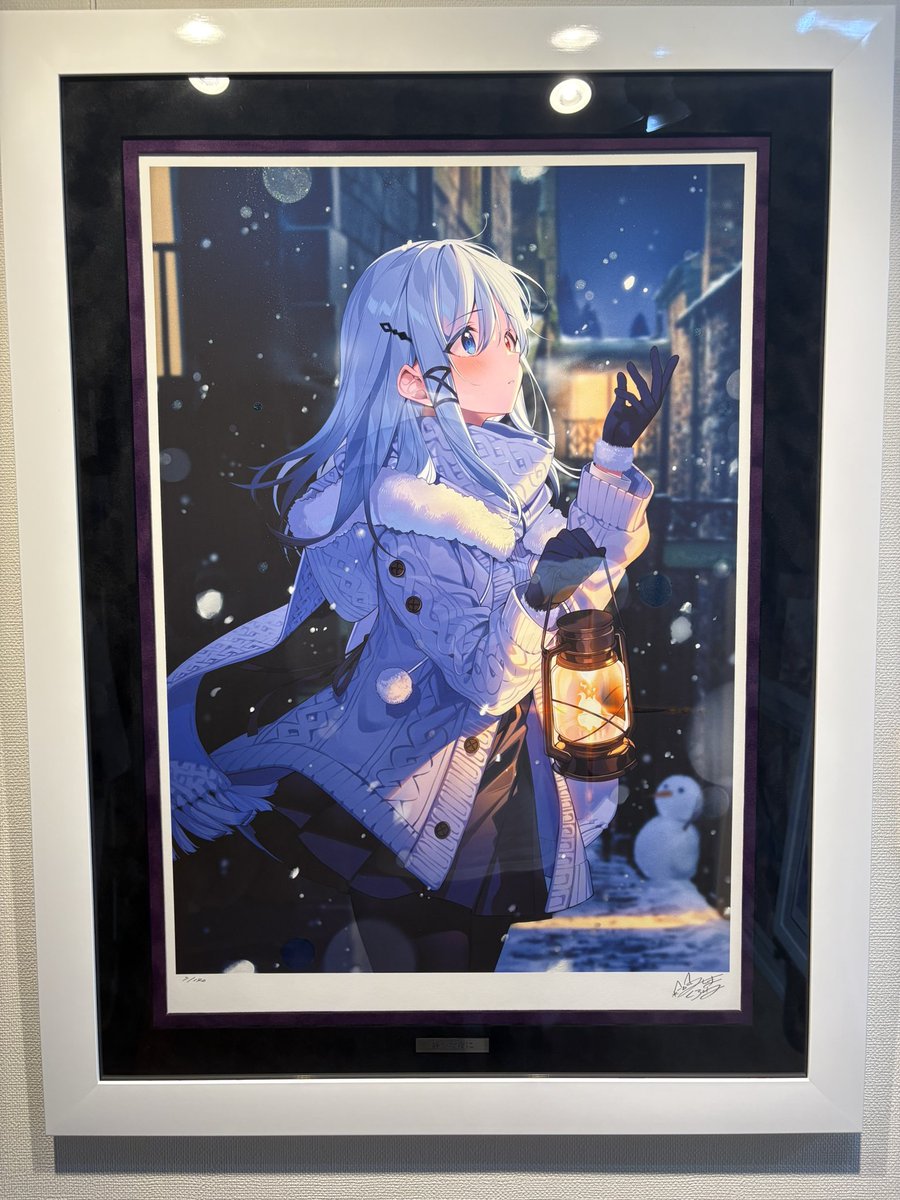 三嶋くろね先生(@mishima_kurone )の シエル版画4枚目が届いた