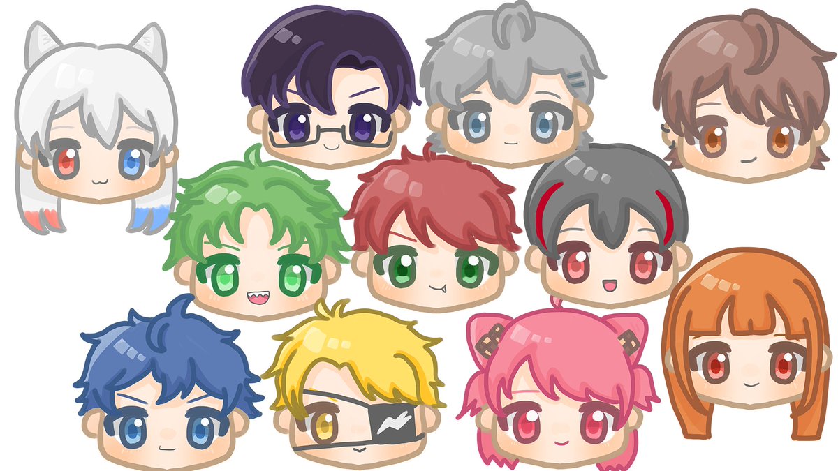 久しぶりに11人描いた！！！ #からぴち