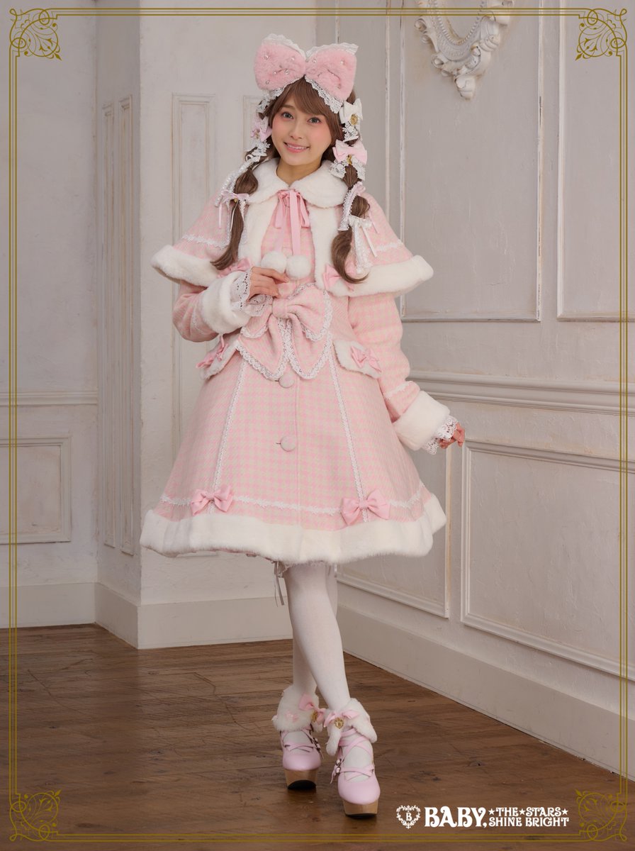 BABY新作情報】Barbieリボンミルキーコート¥68,200ピンクを小山璃奈