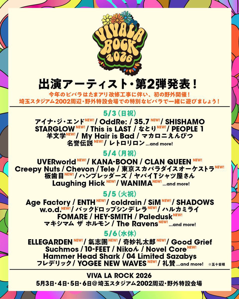 チケット第1次先行販売先着販売中！】 今年はさいたまスーパー