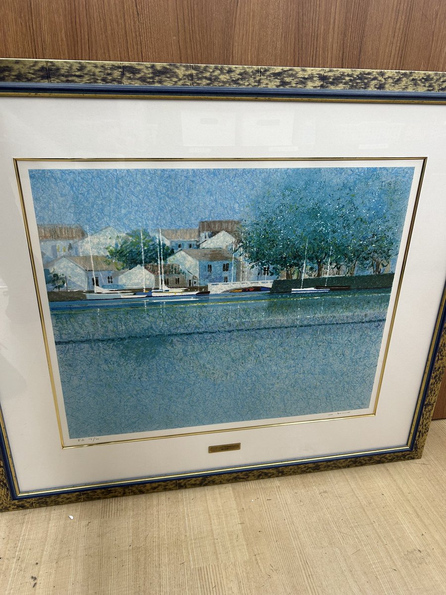 フランス人画家 Andre Bourrie（アンドレ・ブーリエ） の作品 「緑の港