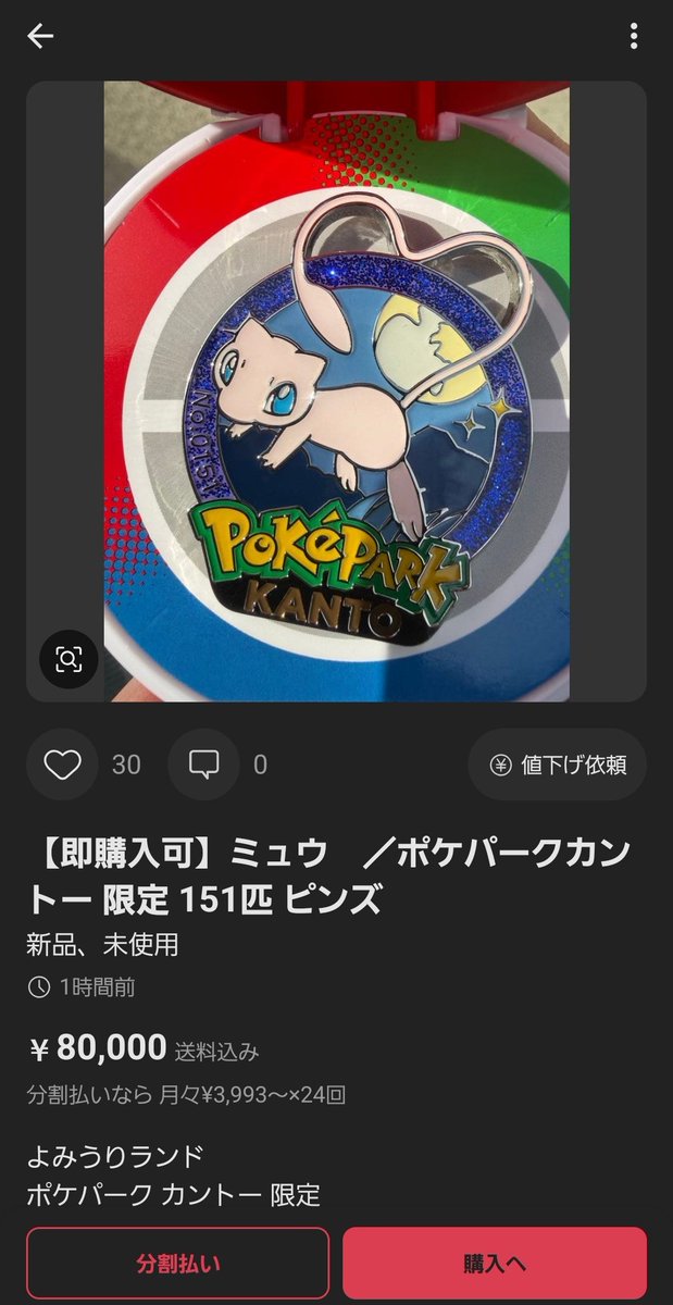 ポケパークカントー早速メルカリに出されまくってるけど ランダム