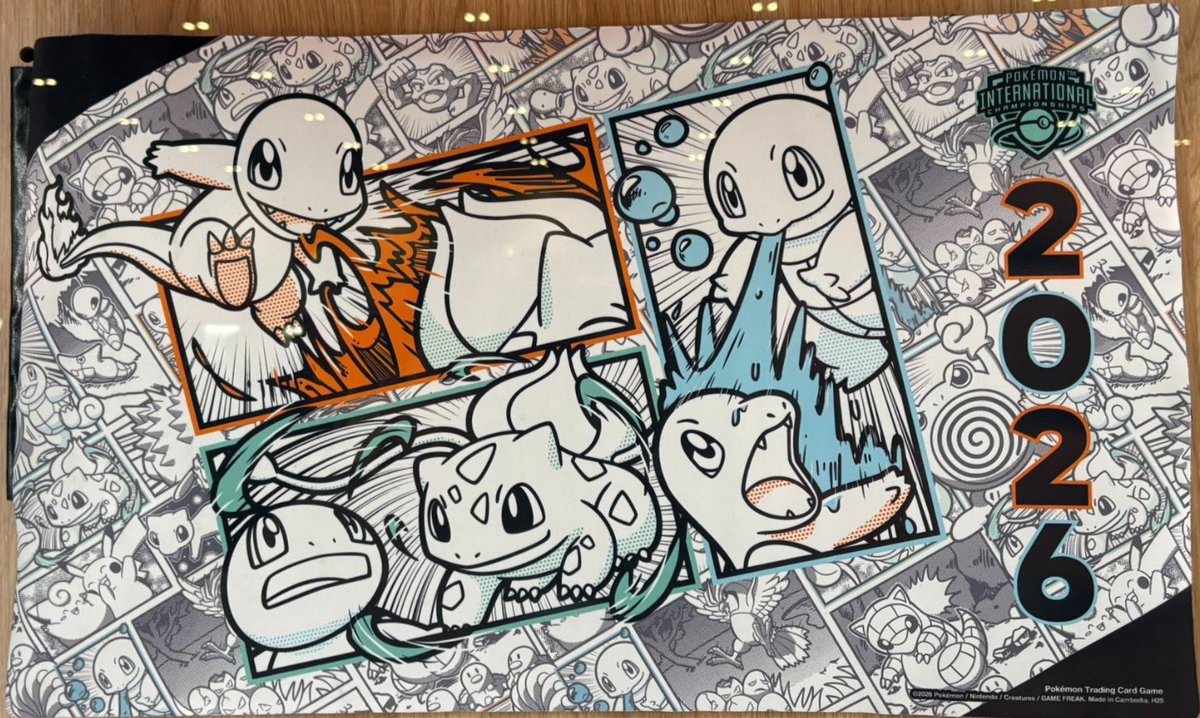 海外で「フシギダネ・ヒトカゲ・ゼニガメのプレイマット」登場