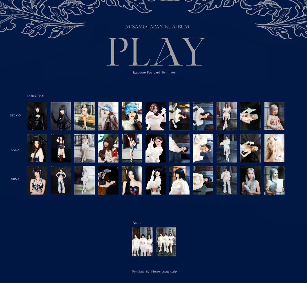 MISAMO JAPAN 1st ALBUM『PLAY』ラントレ一覧(35) 『PLAY』 特典まとめ