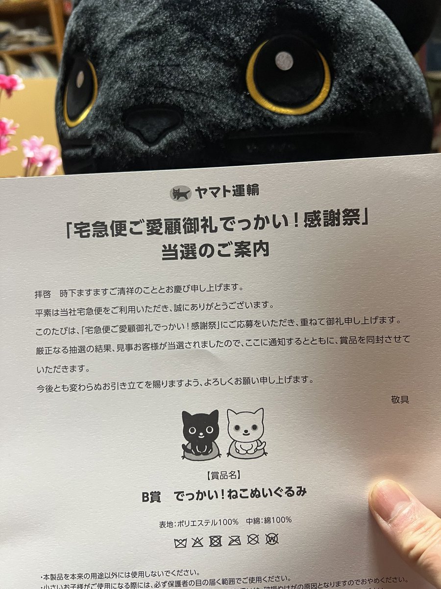 昨年当選したヤマト運輸さんのキャンペンの品が届いた❣️ デカ過ぎ