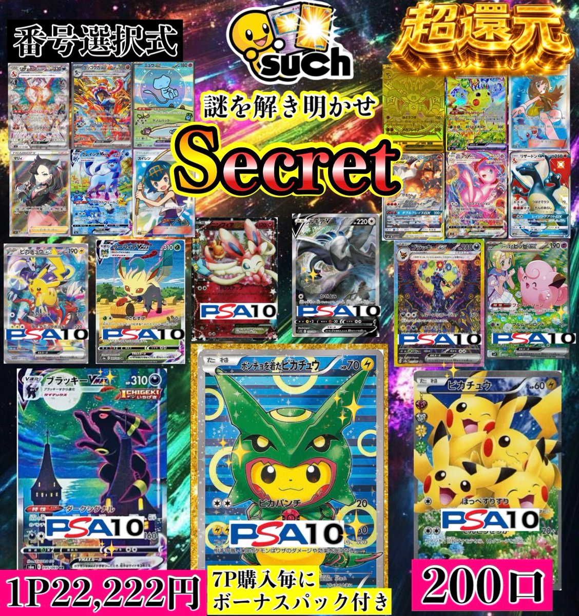 Secret🔒🔑 謎を解き明かせ 全200P 番号選択式 先行販売中❗️ 残り