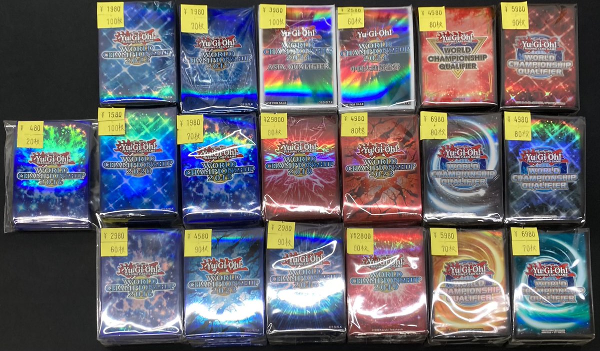 遊戯王】 各年代のWCSとWCQのスリーブを買取させていただきました